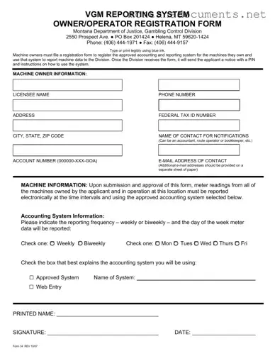 Printable Montana 34 Template